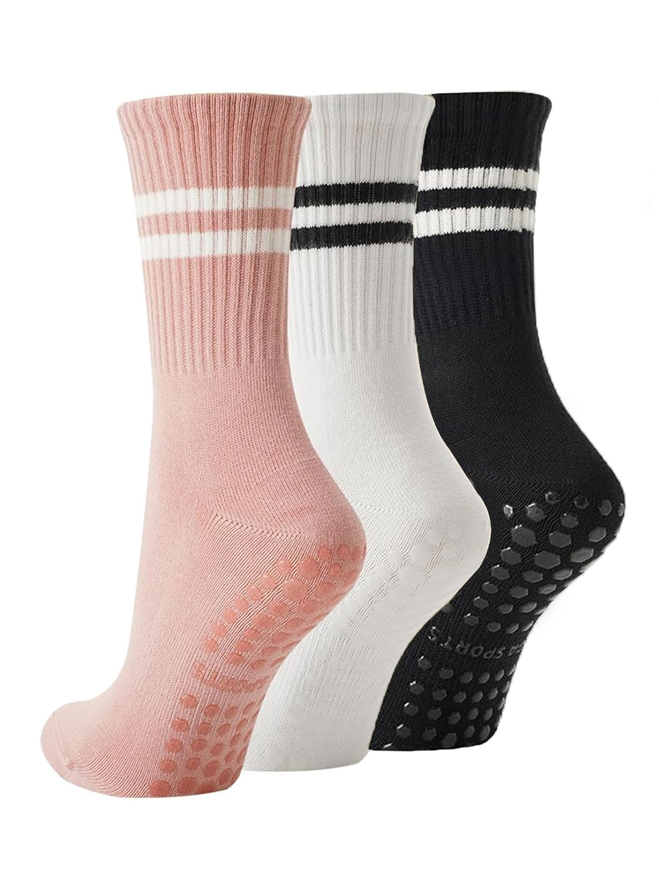 3 Pairs of Yoga Socks, Non-Sli - Yoga Mat 评论和价格