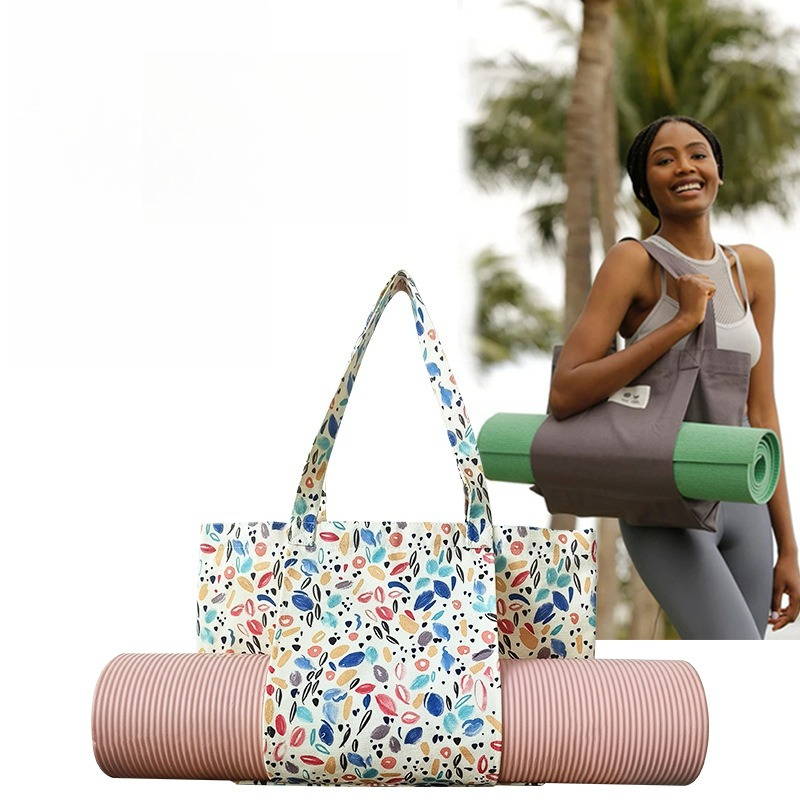 Floral Print Canvas Yoga Mat T - Yoga Mat 评论和价格
