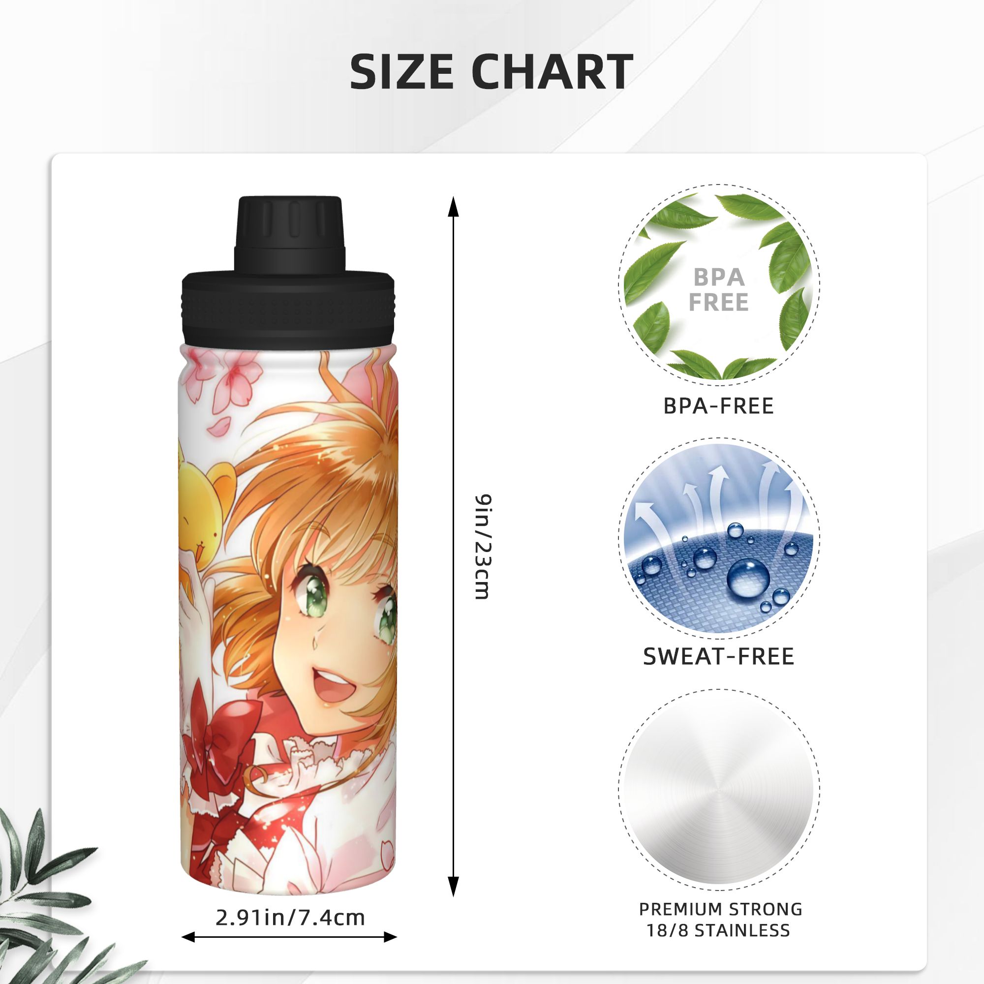 Cardcaptor Sakura Anime 18OZ S - Sports Water Bottle Insulated 评论和价格