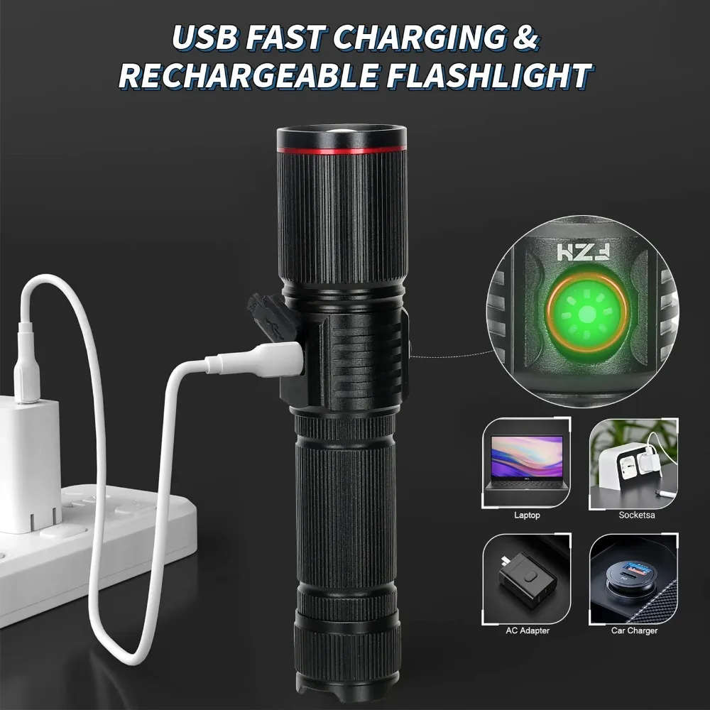Powerful LED Flashlight Type C - Jump Rope 评论和价格